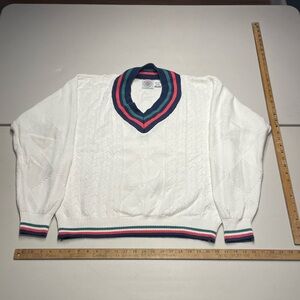 Vintage Cape Isle Knitters | Medium | Made in USA Heritage Tennis Sweater